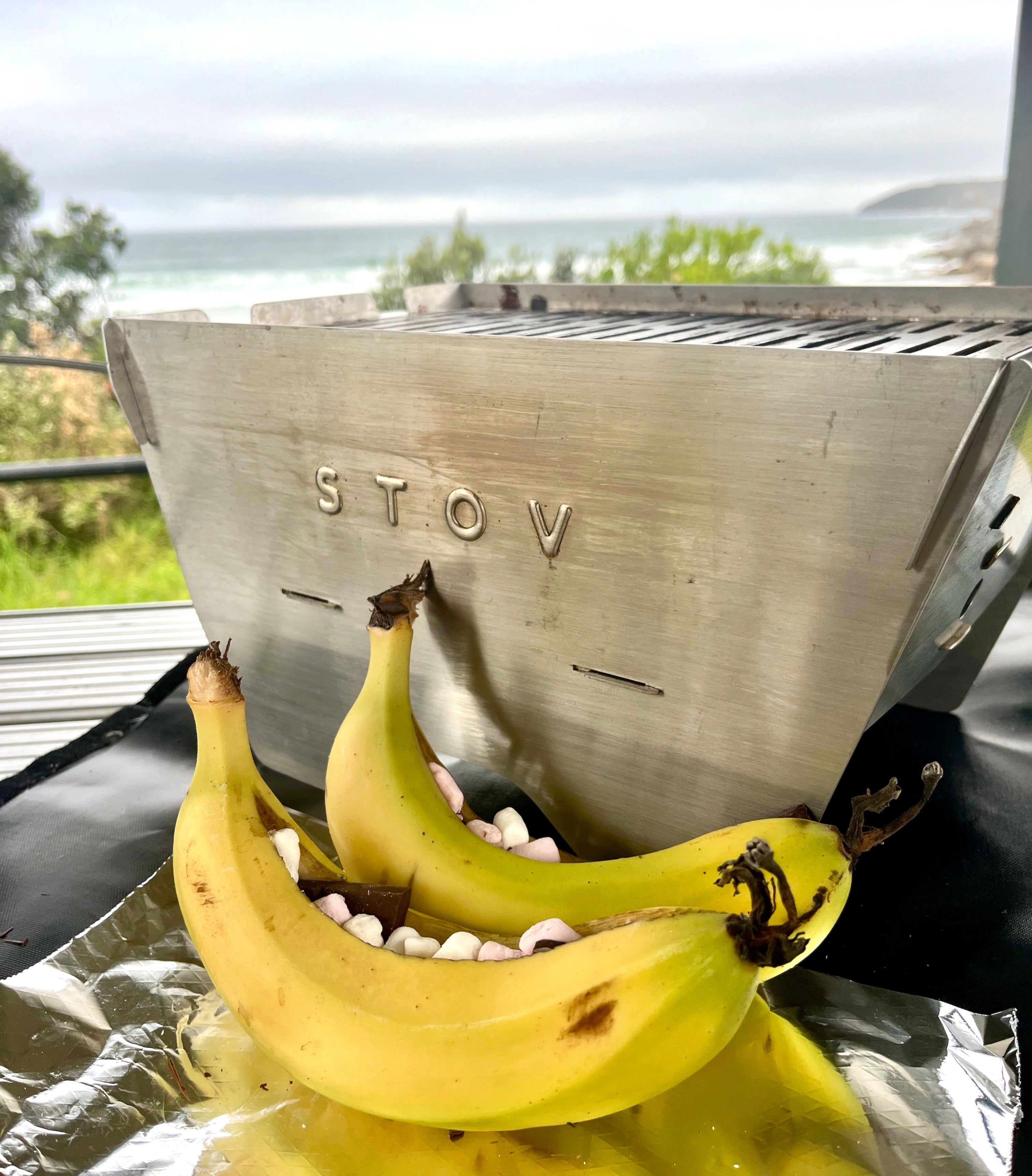 CAMPFIRE BANANA BOATS ON THE STOV BBQ – STOV - Extremely Portable BBQ